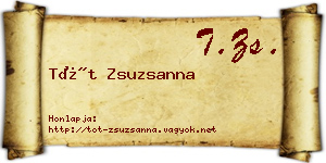 Tót Zsuzsanna névjegykártya